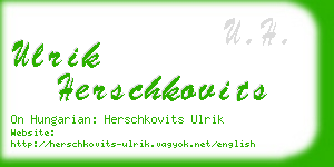 ulrik herschkovits business card